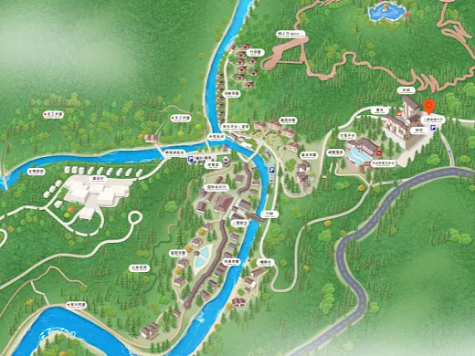 王下乡结合景区手绘地图智慧导览和720全景技术，可以让景区更加“动”起来，为游客提供更加身临其境的导览体验。